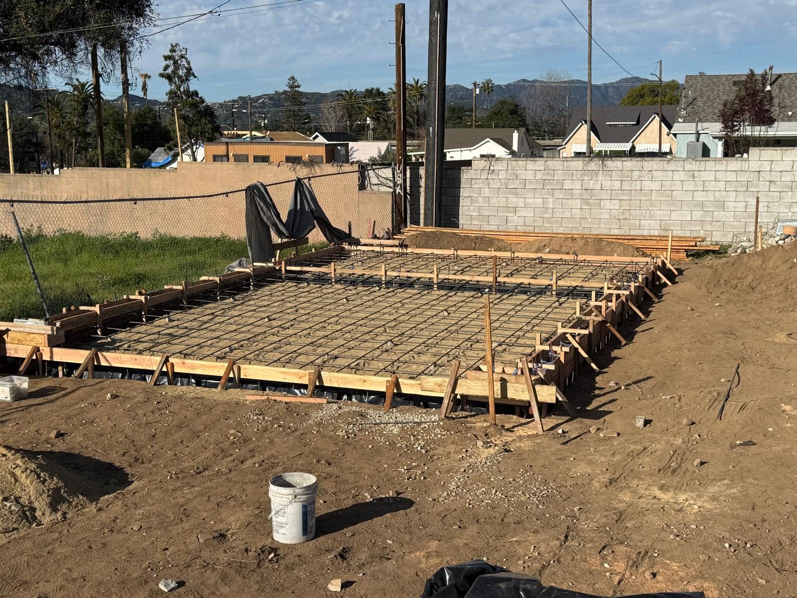 Foundation rebar work